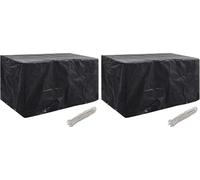 Housses de salon de jardin 2 pcs 8 œillets 180x70x90 cm