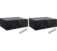 Housses de salon de jardin 2 pcs 8 œillets 242x162x100 cm