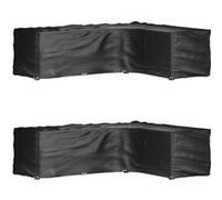 vidaXL Housses pour mobilier de jardin en L 2 pcs 16 œillets 260x210x80 cm