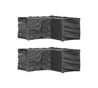 vidaXL Housses de salon de jardin en L 2 pcs 16 œillets 215x215x90 cm Noir