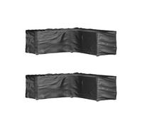 vidaXL Couvertures pour meubles de jardin en L 2 pcs, 16 œillets, 285x285x90 cm