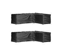 vidaXL Housses en L pour mobilier de jardin 2 pcs 18 oeillets 285×220×80 cm Noir