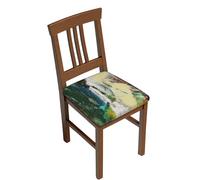 Housses de siège de Chaise Lot de 4, Abstract Green Yellow Blue Housse Assise de Chaise Durables Housse de Chaise Salle à Manger Couverture de Chaise pour Salle à Manger pour Salle à Manger