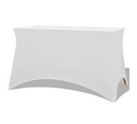 Housses de table - vidaXL - 2 pièces - Blanc - 243 x 76 x 74 cm - Synthétique