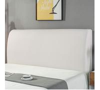 Housses de Tête de lit, 140-170cm Housse de Protection pour tête de lit Extensible Anti-poussière pour Chambre à Coucher,Beige
