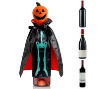 Housses décoratives pour bouteille de vin | Housse de décoration pour bouteille de champagne | Accessoires de décoration de récipient à champagne d'Halloween pour occasions spéciales, fêtes