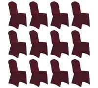 Housses élastiques de chaise vidaXL - Bordeaux - 12 pcs