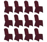Housses élastiques de chaise vidaXL - Bordeaux - 12 pcs