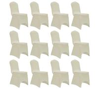 Housses élastiques de chaise vidaXL - Crème 12 pcs