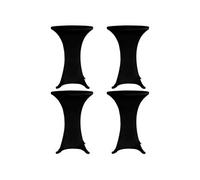 Housses élastiques de table Ø 70 cm Noir 4 pcs