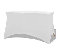 vidaXL Housses de table 2 pièces Blanc 243 x 76 x 74 cm Synthétique