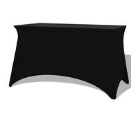 vidaXL Housses extensibles pour table 2 pièces - Noir