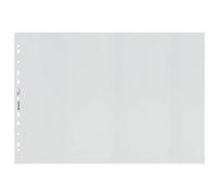 Leitz Pochettes perforées A3 paysage - Polypropylène grainé 100 µm - Transparent - Boîte de 25