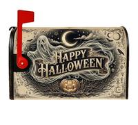 Housses magnétiques pour boîte aux lettres fantôme, citrouilles rustiques, lune, Halloween, décorations extérieures, 53,3 x 64,9 cm