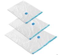 Housses sous-vide - TECTAKE - Lot de 40 housses rangement sous vide pour vêtements avec fermeture pression, 3 tailles - Transparent