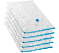 Housses sous-vide - TECTAKE - Lot de 5 housses de rangement sous-vide taille L réutilisables pour gain de place - Transparent