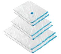 Housses sous-vide - TECTAKE - Lot de 6 housses de rangement sous-vide 3 tailles, réutilisables pour gain de place - Transparent