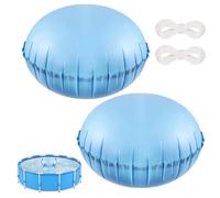 HOVCEH Coussin Hivernage Piscine, 2 Pièces 120x120cm Ballon Hivernage Piscine avec 2pcs 15m Cordes, Double Bord D'étanchéité Coussin Gonflable Piscines Accessoires d'hiver par Mauvais Temps