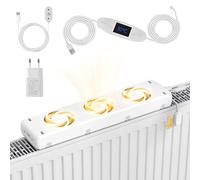 HOVCEH Ventilateur Radiateur, Ventilateur de Radiateur Silencieux, Ventilateur Chauffage Cheminée Magnétique, Ventilateur Chauffant pour Chauffage et Economie D'énergie