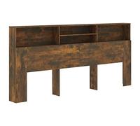 Hovothy Tête de lit Tête de lit Bibliothèque Tête de lit Accessoires de lit Décoration de chambre Excellent soutien Meubles de chambre à coucher Confortable et facile d'entretien Chêne fumé 220 x 19 x
