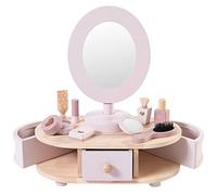 howa 50012 Coiffeuse en bois pour enfant avec 8 accessoires et autocollants en forme de cœur