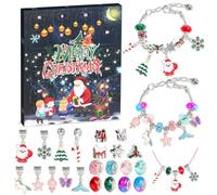 HOWAF Calendrier de l'Avent 2025 Enfant Fille, Calendrier de l'avent Bijoux Fille 6 7 8 9 10 11 12 13 14 Ans, Calendrier de Noël Bracelet Collier Fabrication Bijoux Enfants Filles Cadeaux de Noël