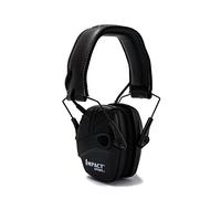 Howard Leight Casque Antibruit Pliable Impact Sport Noire Tactique, Technologie Brevetée Air Flow Control, Microphones Directionnels Intégrés, 1034490