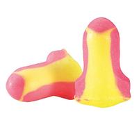 Howard Leight Laser Lite Bouchons d'Oreille à Usage Unique sans Cordon, Recharge pour Distributeur LS500, Mousse Polyuréthane, Taille Unique, T-Forme, Jaune et Rouge, SNR 35 dB, 3301271 (500 Paires)