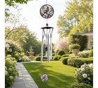 Howarmer Carillon éolien d'extérieur de 61 cm, Carillon éolien, Carillon d'extérieur pour Maison, terrasse, Jardin, décoration, Carillon extérieur, Cadeau Cardinal pour Femmes, Maman, Grand-mère