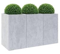 HOWHOMELY | Bac à fleurs - Pot de fleurs - Pots de fleurs - gris - 90 x 30 x 60 cm - Cache-pot - aspect béton
