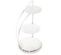 HowHomely Étagère blanche 3 étages 60 cm de haut pour gâteaux, cupcakes et muffins - Idéal pour une utilisation comme élégant support à gâteaux pour mariages, présentoir à gâteaux et support à gâteau