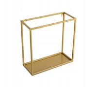 HowHomely Étagère murale moderne en métal doré - 35 x 35 x 15 cm - Pour décoration murale - Pour salon, chambre à coucher, salle de bain, café, bureau et hôtel