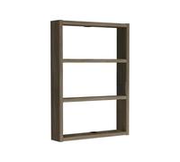 HowHomely Étagère suspendue de cuisine en bois de couleur chêne - 60 x 43 x 9 cm - Étagère décorative murale pour cuisine, bibliothèque suspendue avec 3 niveaux - Étagère murale pour salon, couloir