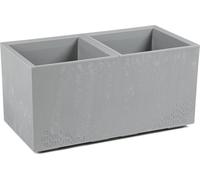 HowHomely | Jardinière - Betonique - 39x78 cm - Gris - Design moderne - Roulettes pratiques