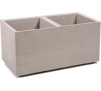 HowHomely | Jardinière sur roulettes, Pots de fleurs Bétonique, Beige, 39x78 cm - Moderne, Pratique