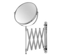 HowHomely | Miroir cosmétique mural bras télescopique chromé grossissant double face miroir de salle de bain miroir de maquillage pliable salle de bain