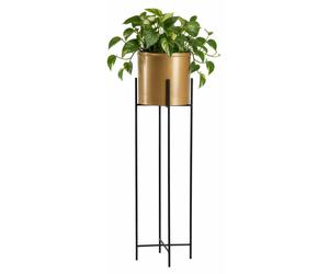 Howhomely | Porte-fleurs - Or-Noir - Hauteur 95 cm - En métal - Pour la maison et le balcon - Avec pot de fleurs