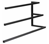 HowHomely | Porte-serviettes - Barre porte-serviettes - 60 cm - en métal - noir - Porte-serviettes - Pratique