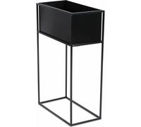 Howhomely Pot de fleurs avec support noir 70 cm