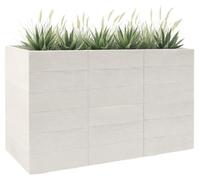 HowHomely | Pot de fleurs - cache-pot - crème - 90 x 30 x 60 cm - bac à fleurs - aspect bois - pratique