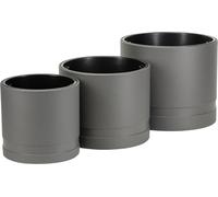 HowHomely | Pots de fleurs - cache-pots - gris - lot de 3 - bacs à fleurs - pots pour plantes - pratiques