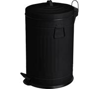 HowHomely | Poubelle - Poubelle avec couvercle - noir mat - 20 l - Poubelle