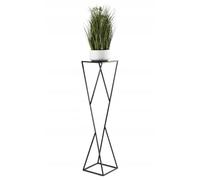HowHomely Support de fleurs en métal - 100 x 24 cm - Solide et minimaliste - Noir - Pour la décoration de la maison comme salon ou chambre à coucher