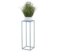 HowHomely Support de fleurs en métal bleu 70 cm de haut - Tabouret solide et robuste en métal - Support pour plantes pour la décoration dans le salon, la chambre à coucher ou le bureau