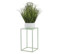 HowHomely Support de fleurs en métal bleu vert 40 cm de haut - Tabouret de fleurs solide et robuste en métal - Support pour plantes pour la décoration dans le salon, la chambre à coucher ou le bureau