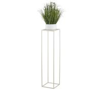HowHomely Support de fleurs en métal couleur crème 100 cm de haut - Tabouret de fleurs solide et robuste en métal - Support pour plantes pour la décoration dans le salon, la chambre à coucher ou le