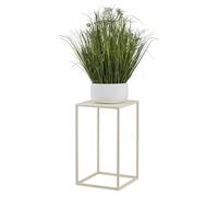 HowHomely Support de fleurs en métal couleur crème 40 cm de haut - Support de fleurs solide et robuste en métal - Support pour plantes pour la décoration dans le salon, la chambre ou le bureau
