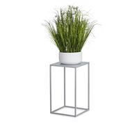 HowHomely Support de fleurs en métal gris - 46 cm de haut - Solide et robuste - Support de plantes pour la décoration dans le salon, la chambre à coucher ou le bureau