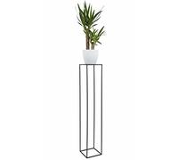 HowHomely Support de fleurs en métal noir 130 cm - Support de plantes haut - Support de fleurs moderne - Style loft - Support pour pot de fleurs pour salon, balcon, décoration intérieure