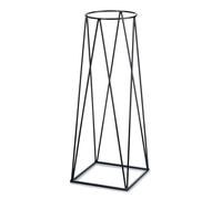HowHomely Support de fleurs en métal noir - Hauteur : 96 cm - Diamètre : 24 cm - Étagère stable de style loft - Tabouret à fleurs en métal pour la décoration de la maison